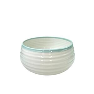 Portmeirion Sophie Conran Carnivale Celadon Aqua Band Large Salad Bowl Ceramic